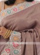 Rosy Brown Cut Work Border Saree